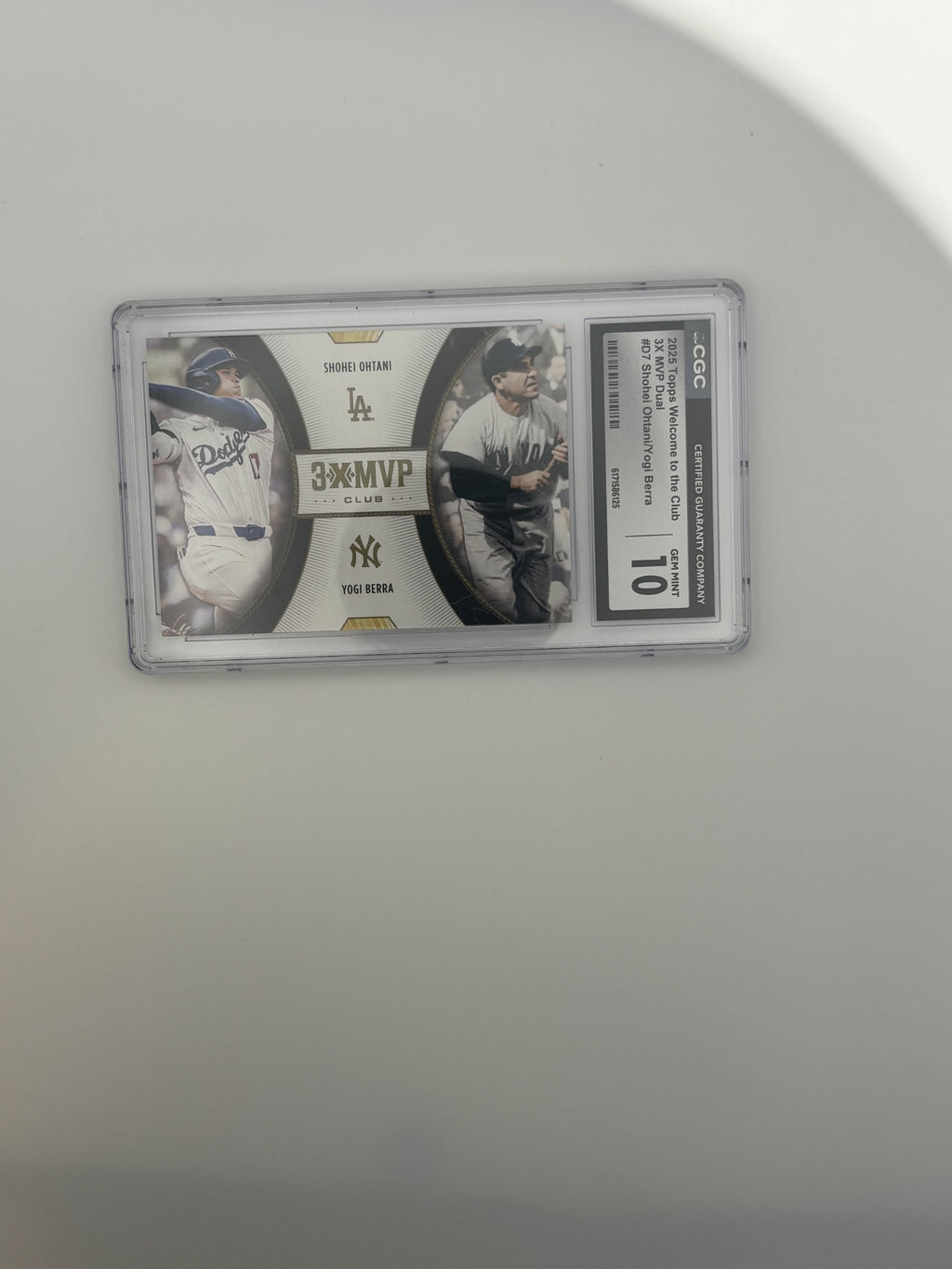 2025 Topps Welcome to the Club 3X MVP Dual Shohei Ohtani Mike Trout CGC 10