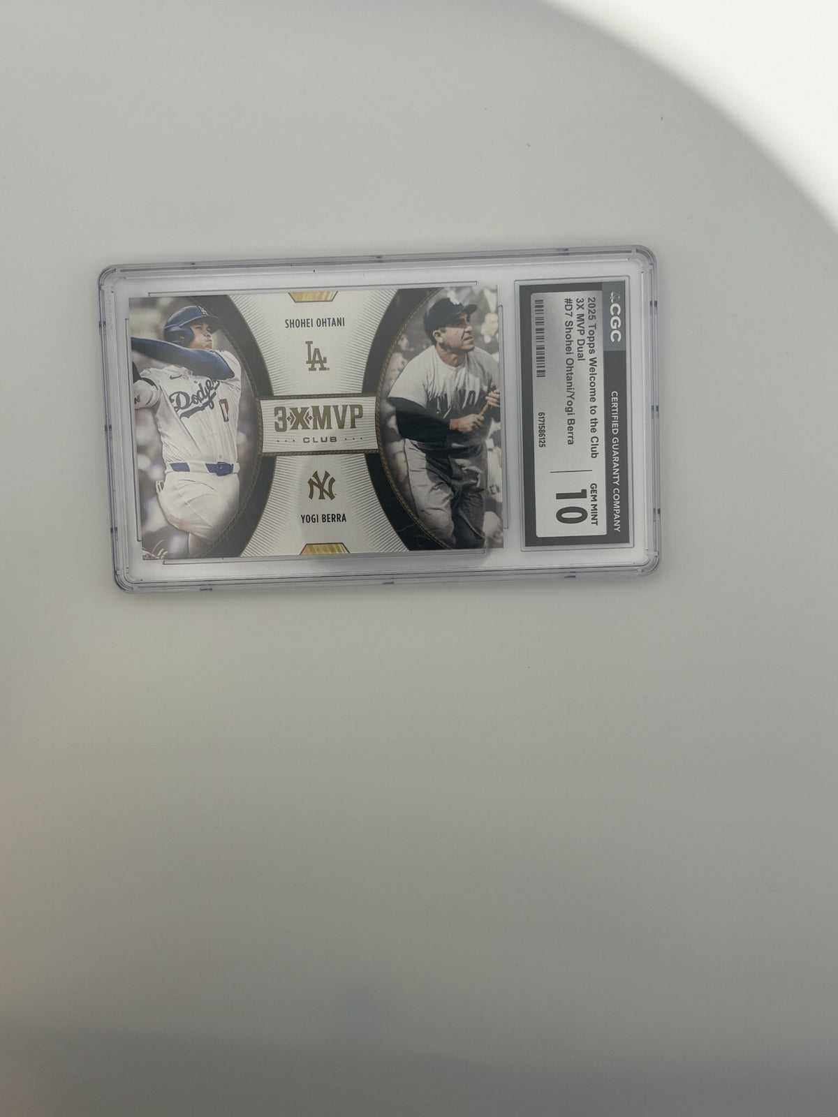 2025 Topps Welcome to the Club 3X MVP Dual Shohei Ohtani Mike Trout CGC 10