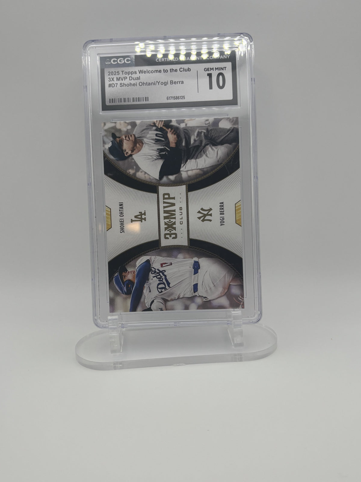 2025 Topps Welcome to the Club 3X MVP Dual Shohei Ohtani Yogi Berra CGC 10