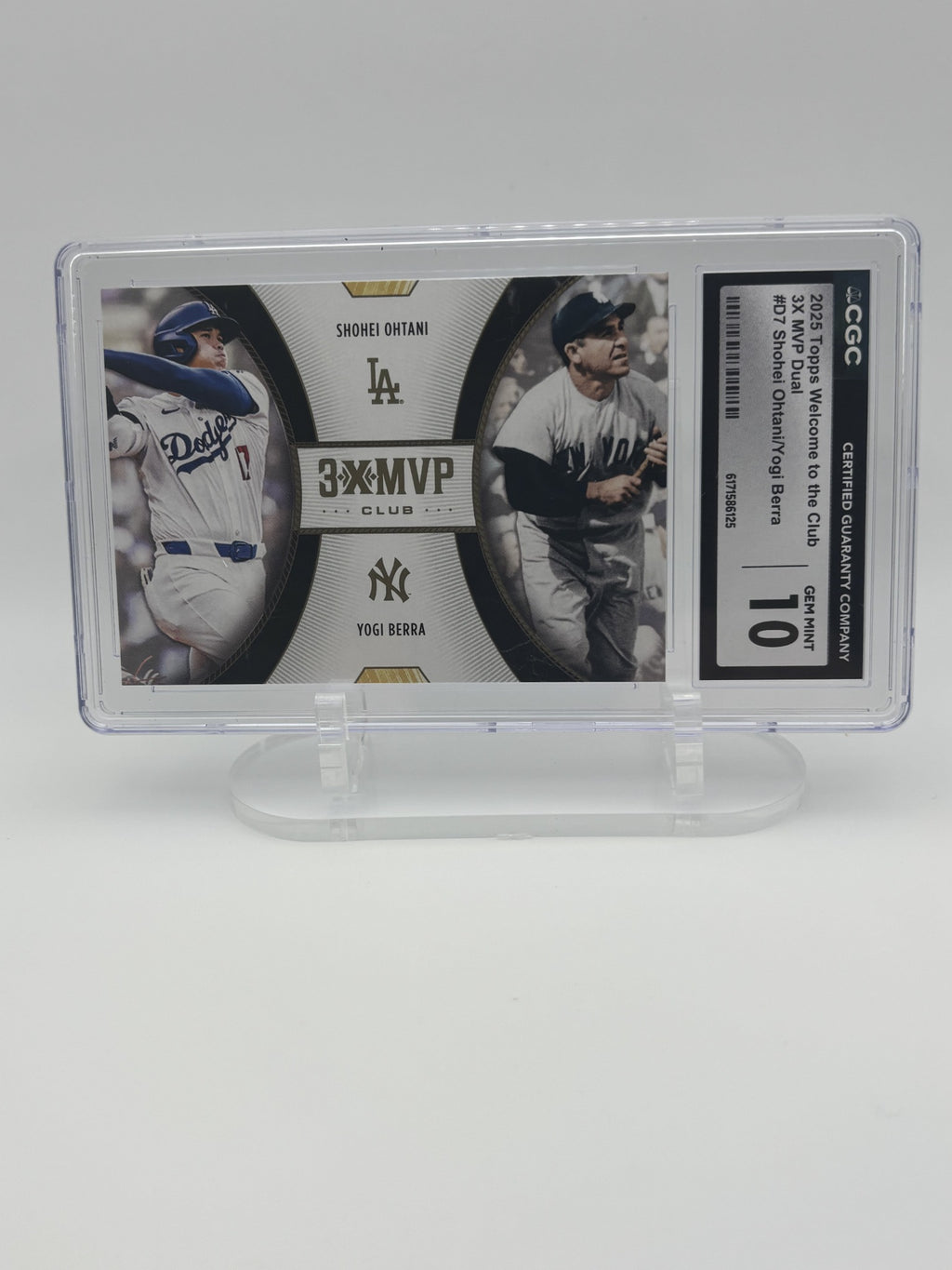 2025 Topps Welcome to the Club 3X MVP Dual Shohei Ohtani Yogi Berra CGC 10