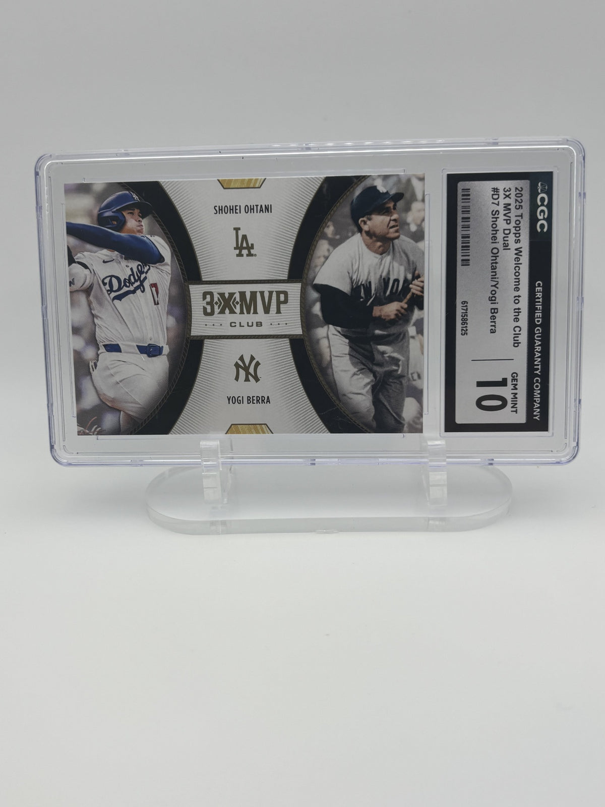2025 Topps Welcome to the Club 3X MVP Dual Shohei Ohtani Yogi Berra CGC 10