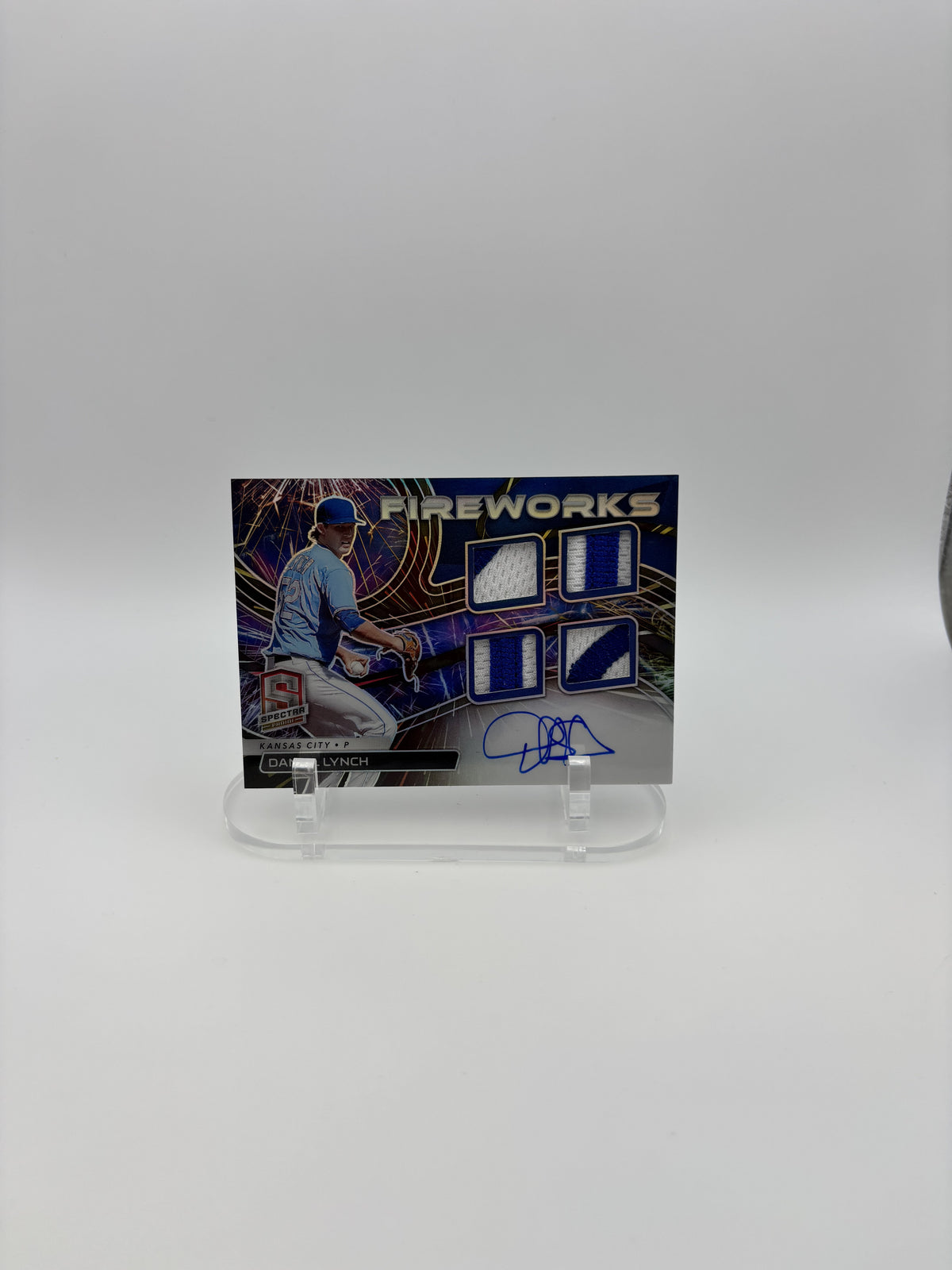 2022 Spectra Daniel Lynch Fireworks Quad Patch Auto 04/25 #FFS-DL